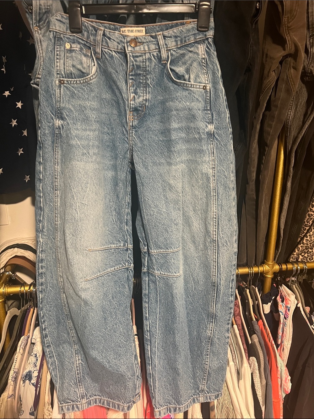 Free People Good Luck Barrel Jeans